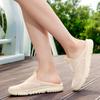 36-46 Unisex Slippers Men's Half Slippers Mesh Meter-breathable Men's Black Mueller Shoes