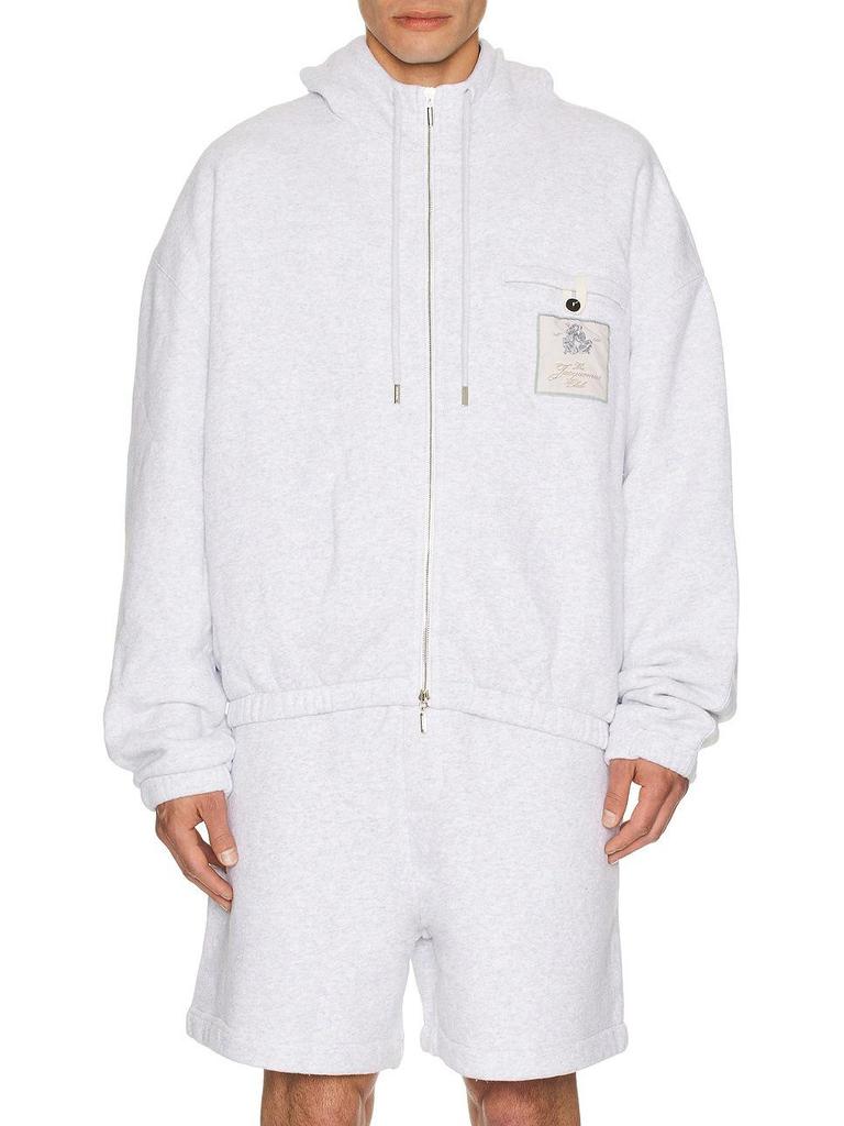 Erhältlich: Frühherbst 2025 Jacquemus Unisex Langarm Locker Geschnitten Reißverschluss Hoodie