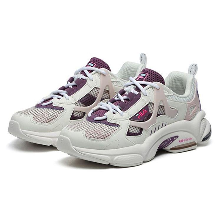 Fila Fusion RJV Fabric Synthetic Leather Comfortable Trendy Low-Top Casual Shoes Women Sneaker Peach-Pink T12W121102FWP