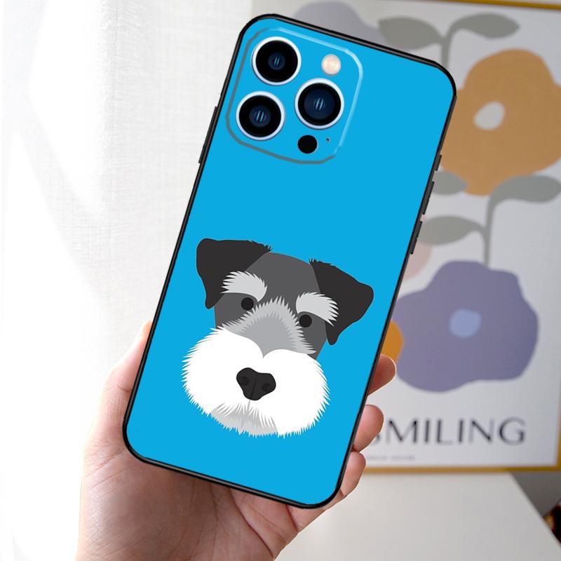 Miniature Schnauzer dog art Case For iPhone 16 15 14 13 12 11 Pro Max Mini Cover X XR XS 8 7 14 16 15 Plus Accessories