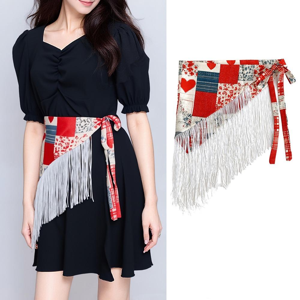 Exquisite Triangle Waistband Tassels Dance Hip Scarf Fashion Fringe Waist Belt Dress Jeans Decor