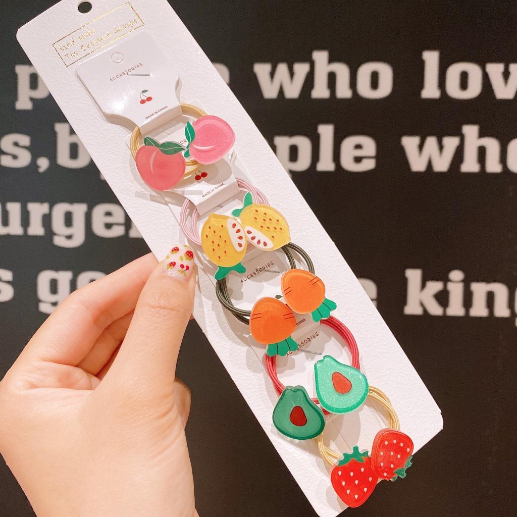 Cartoon Animal Flowers Princess Scrunchie Children Girls Kids Elastic Hair Rubber Bands Accessories Tie Hair Ring Rope Headdress