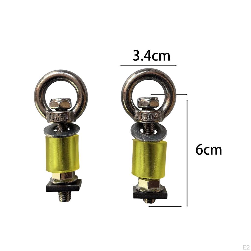 2 Pieces Eye Bolt Roof Rack T Bolts Heavy Duty Stainless Steel for Ropes Anchoring Hooks