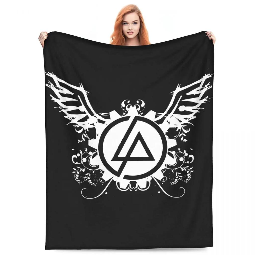 L-Linkin Rock Park Blanket Cover Fleece Super Warm Throw Blankets for Home Couch Bedroom Quilt