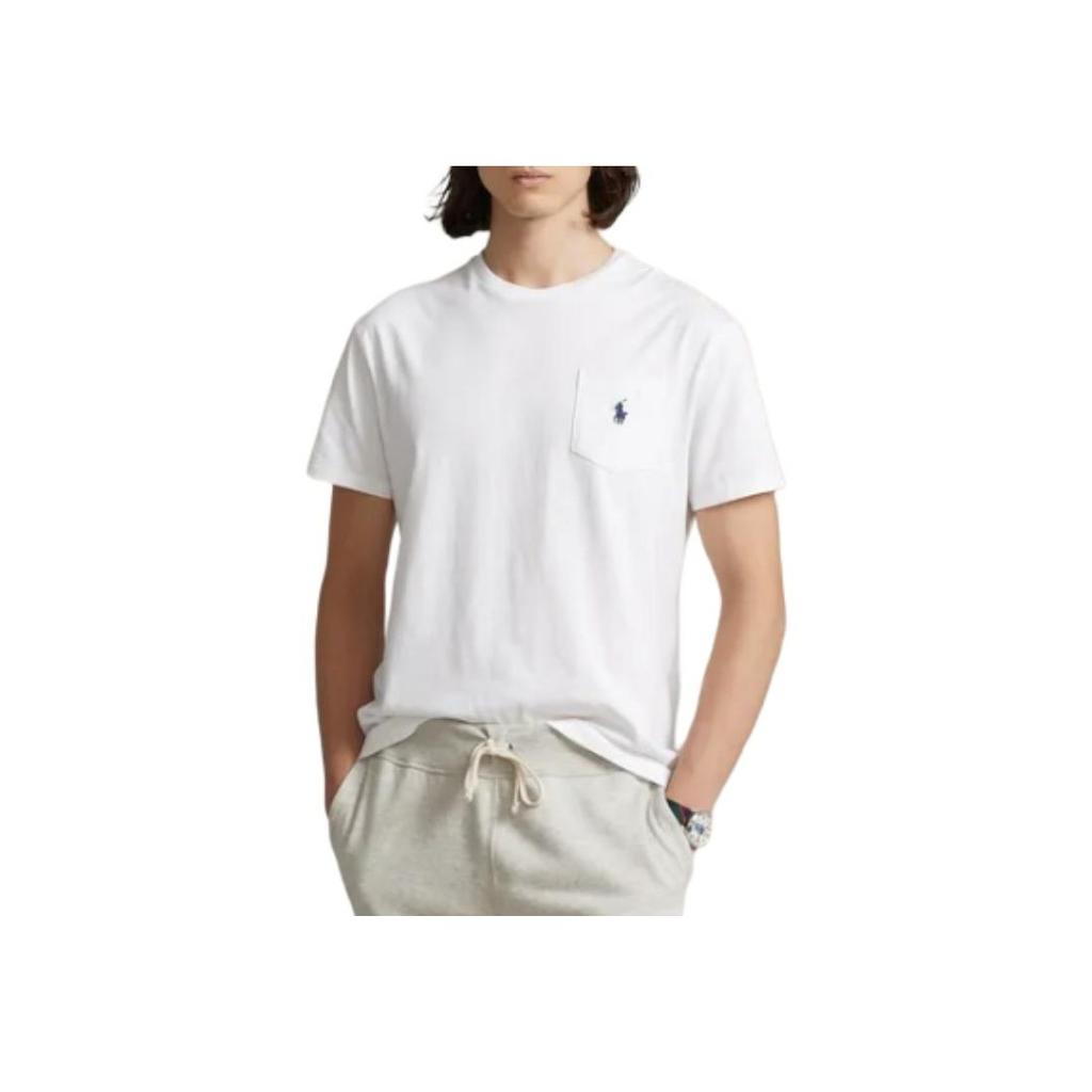 Polo Ralph Lauren Solid Color Logo Embroidered Crew Neck Short Sleeve T-Shirt Men Tops White 710707095-003