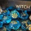 13Pcs Glass Runes Stone with Instruction and Storage Bag Irregular Divination Runes Stone Metaphysical Heal Runes