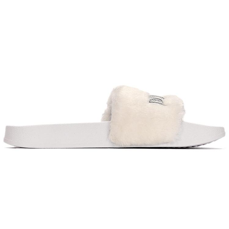 Puma Womens Leadcat Feather Slide 'White' (women's sizes) White / Metallic Silver Slide Slippers 383758 01