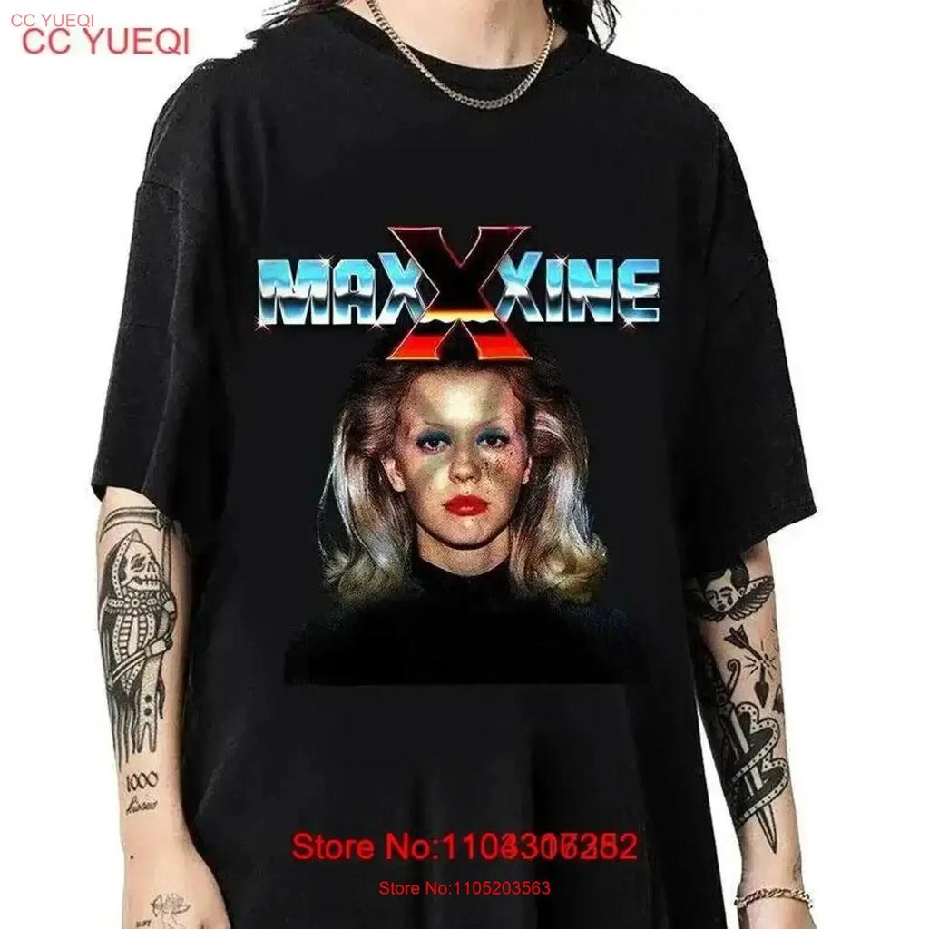 MaXXXine 2024 Film T-Shirt Mia Goth vintage Gewaschen Streetwear Leicht Lässig Dehnbar Vielseitig Bequem Mode Mann