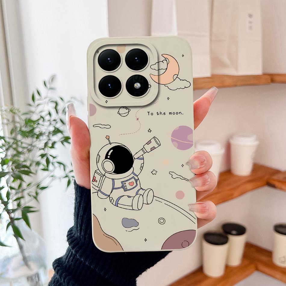 

Floral Case For Xiaomi 15T Pro / Xiaomi 17 Pro Max Phone Cases Soft Liquid Silicone Anti Scratch Funda Anti Drop Back Cover Capa Xiaomi 17 Pro
