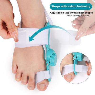 Correttore Alluce Valgo Regolabile Separatore Dita Sollievo Alluce Valgo Correttore Dita Raddrizzatore Correzione Dita Pedicure Ortopedico