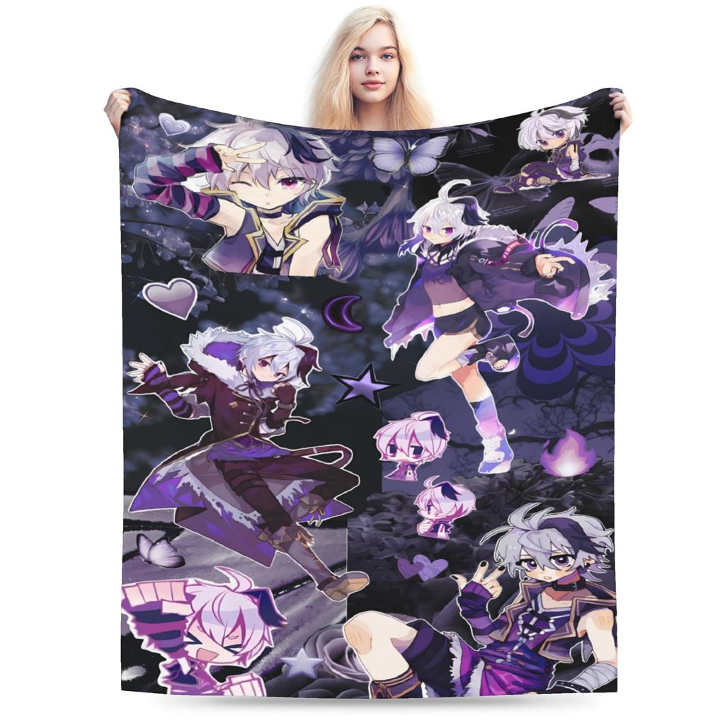 Singer V4Flower Vflower Chibi Flannel Blankets Winter  Super Soft Throw Blanket For Children Home Decor Bedspread Sofa Bed Cover