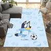 Bluey Friends Adventure Floor Rug Office Rug Suitable for Dining Room Foyer Kitchen Game Room Anti-slip Rug Anime Office Decor Gift for Festivals