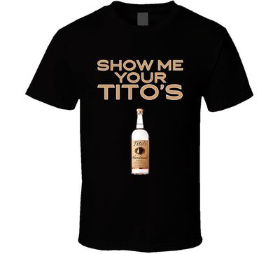 Zeig Mir Deine Tito's Wodka Flasche T-Shirt Herren Damen T-Shirts Top