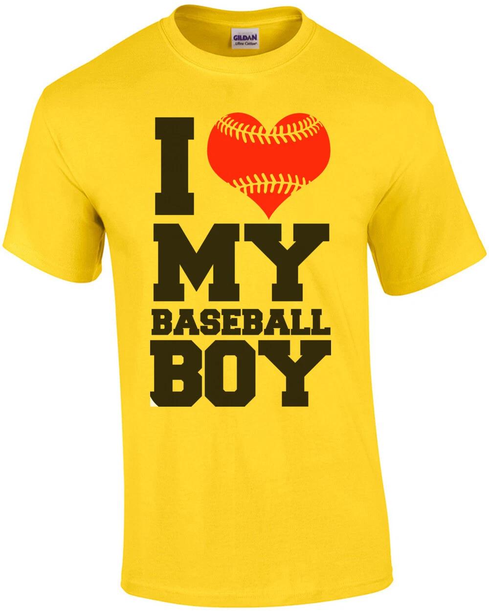 I Love My Baseball Boy T-Shirt S