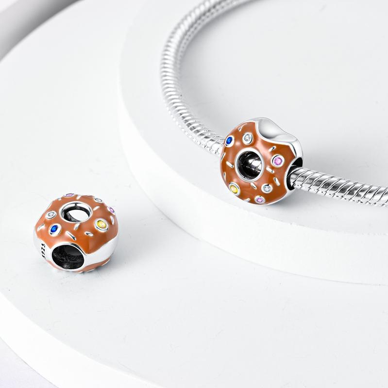 New Food Fruit Dessert Charms Fit Pendant Original Bracelets Copper Cake Strawberry Cherry Avocado Beads Diy Pendant Jewelry