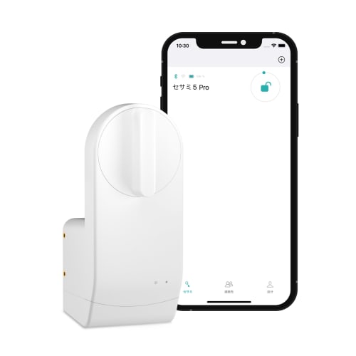 

[Top-of-the-line model] CANDY HOUSE SESAME5PRO (White) Auto-Lock for Offices, Stores, and Entrances. High-Performance Lock. Smartphone Control, Alexa,