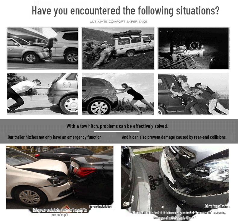 Ford New Edge Trailer Hitch Bumper Guard & Detachable Towing Hook