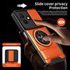 KEYSION Magnetic Phone Case for HONOR X8d Slide Camera Protection Upright Kickstand 360°Ring Shockproof Back Cover for Honor X8d
