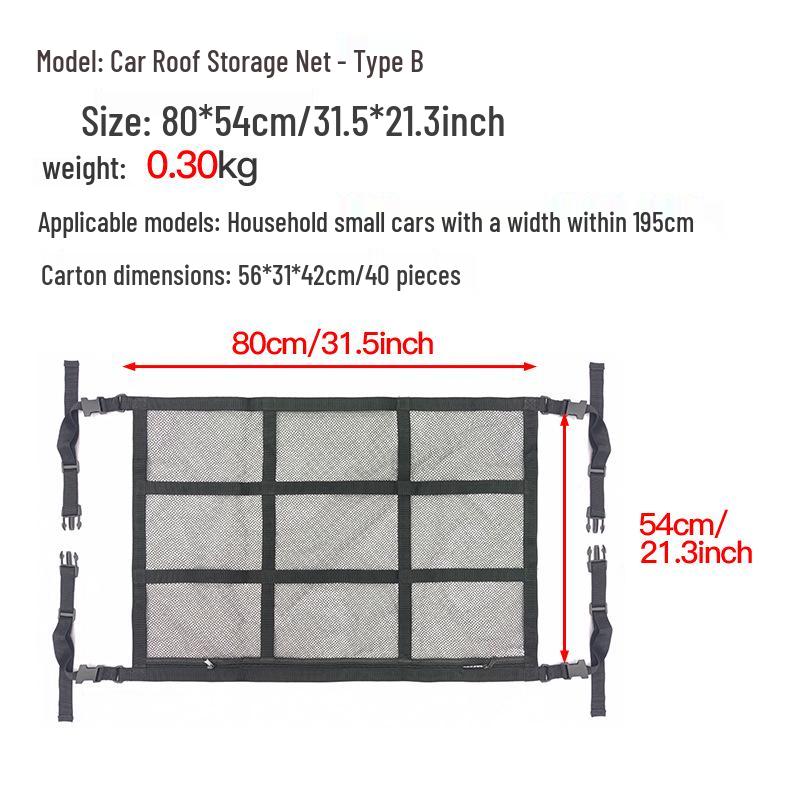 Car Interior Roof Storage Mesh Bag - Car Roof Storage Net Organize