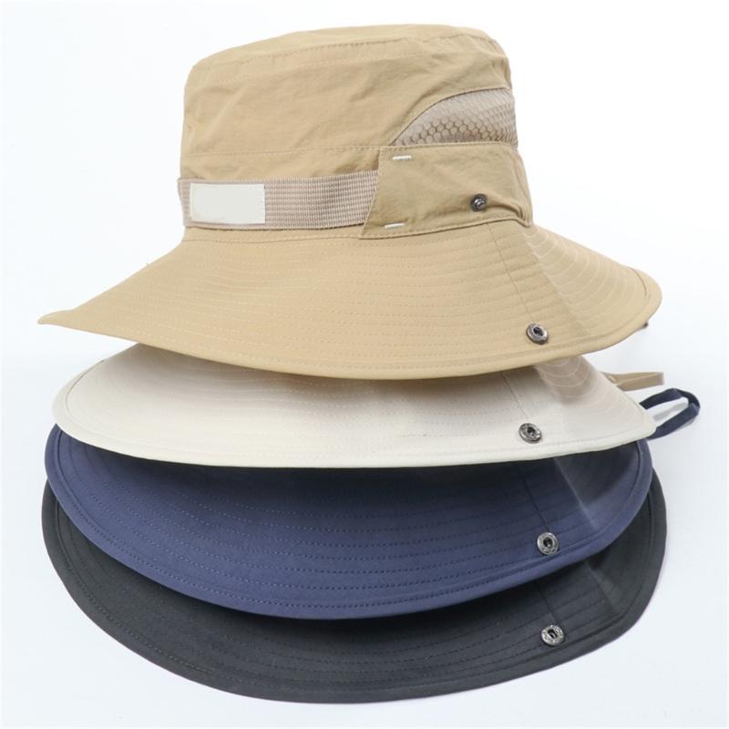 Breathable Fisherman Hat with Sun Protections Foldable Bucket Hat for Hiking and Camping Outdoor Activity Headwear