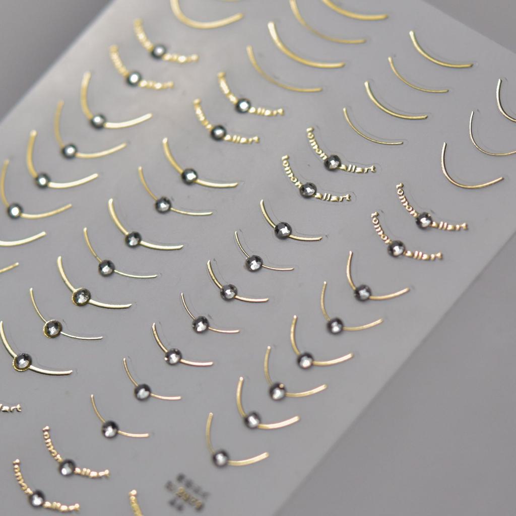 1pcs 5D Bronzing Star Moon Nail Art Stickers Luxury Gold Silver Adhesive Slider Press on Nail Decoration Decals Accessories DIY