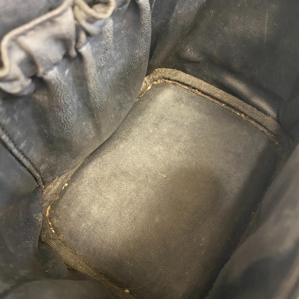 CHANEL Cosmetics Pouch Mini Bag COCO Mark Caviar skin Vertical vanity bag Handbag black Caviar skin Women Used