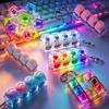 Klíčenka na klávesnici LED Fidget hračky Křišťálový kliker Senzorická hračka pro úlevu od stresu Klíčenka na klávesnici Fidget gadget pro dospělé děti