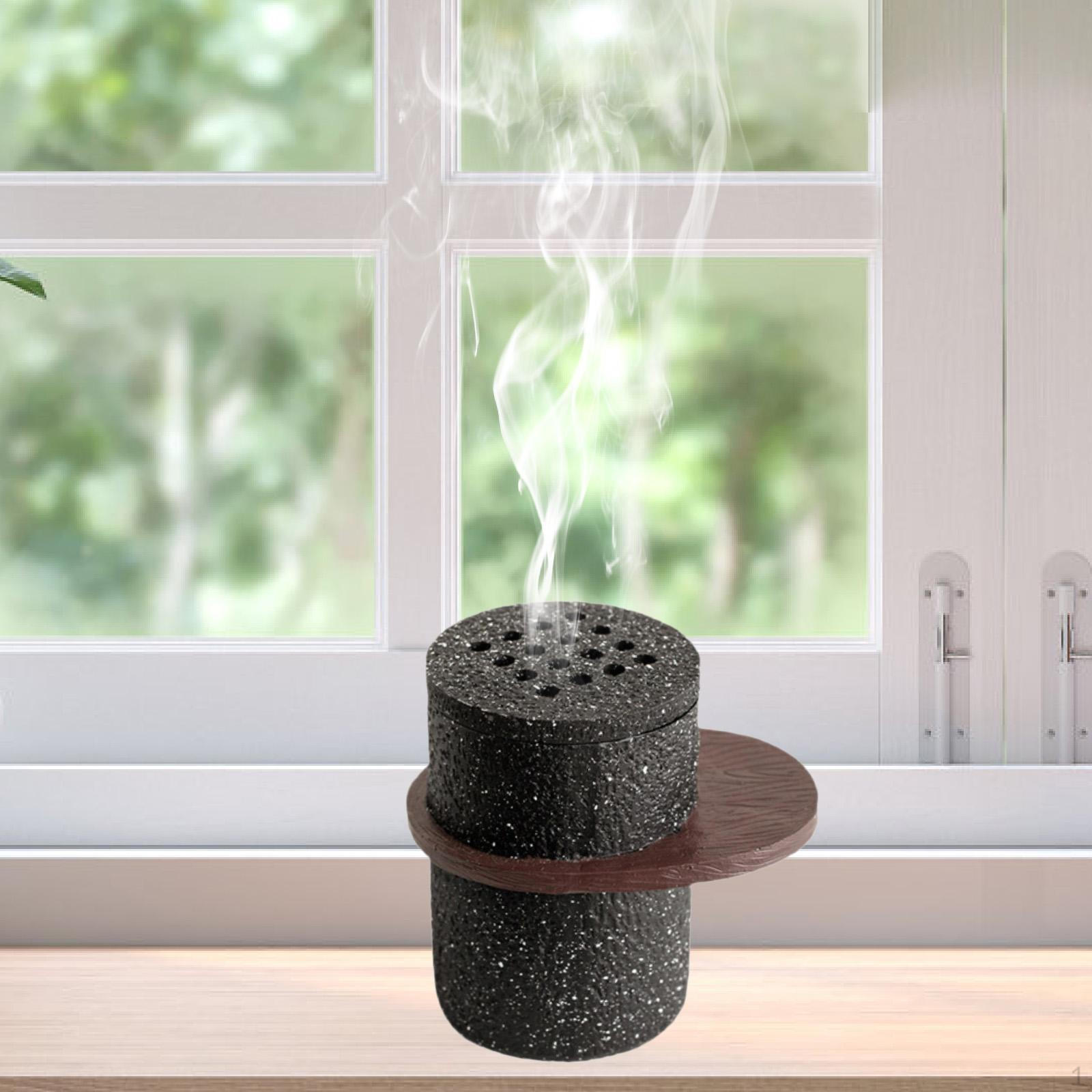 

Арабская курильница для благовоний, аромаукрашение, держатель для конуса из смолы, бахур для стола для йоги, спальни S Black