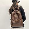 Men's Leather Backpack Large Capacity Travel Backpack Student School Bag Female Computer Bag
