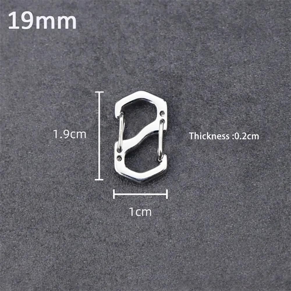 Jewelry Accessories 10PCS Stainless Steel Backpack Buckle S Type Handmade Carabiner with Lock Silver Necklace Clasps