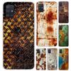 Vintage Industrieller Stil Rostiges Muster Handyhülle für Samsung Galaxy A52 A32 A22 A12 A02S A50S A30S A10S Note 20 Ultra 10 Plus S