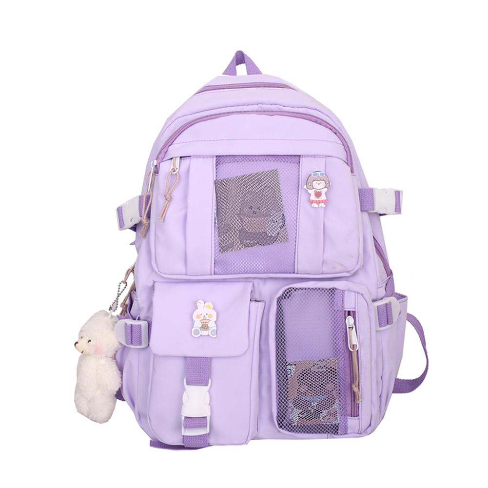 Schulrucksack Leichter Rucksack Tagesrucksack für Reisen Niedlicher Ästhetischer Rucksack Wasserdichte Computertasche mit Mehreren Taschen für Geschenk