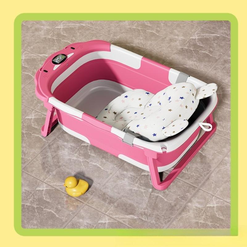 

Household newborn baby bath tub temperature-sensitive bath folding tub