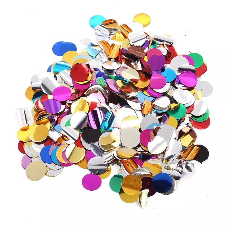 Factory Sale 1kg 1.5CM Round Foil Confetti Sequin Filler Latex Balloon Wedding Party Decoration Accessories