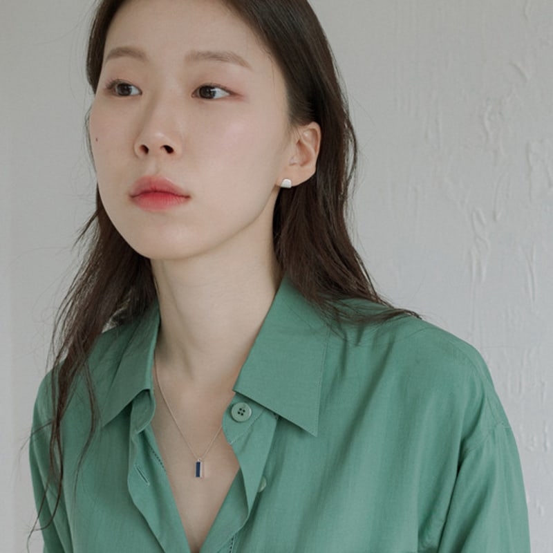 Pinaf Rectangle Necklace _blue