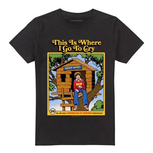 Steven Rhodes Unisex Adult This Is Where I Go To Cry T-Shirt