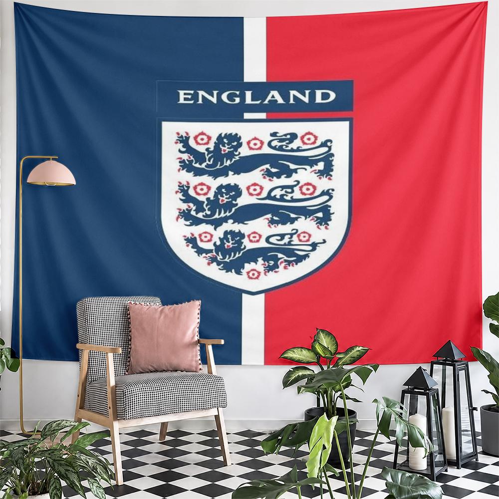 England Lions Shield Red Blue White Flag Patterned tapestry for bedroom and living room home decor sofas