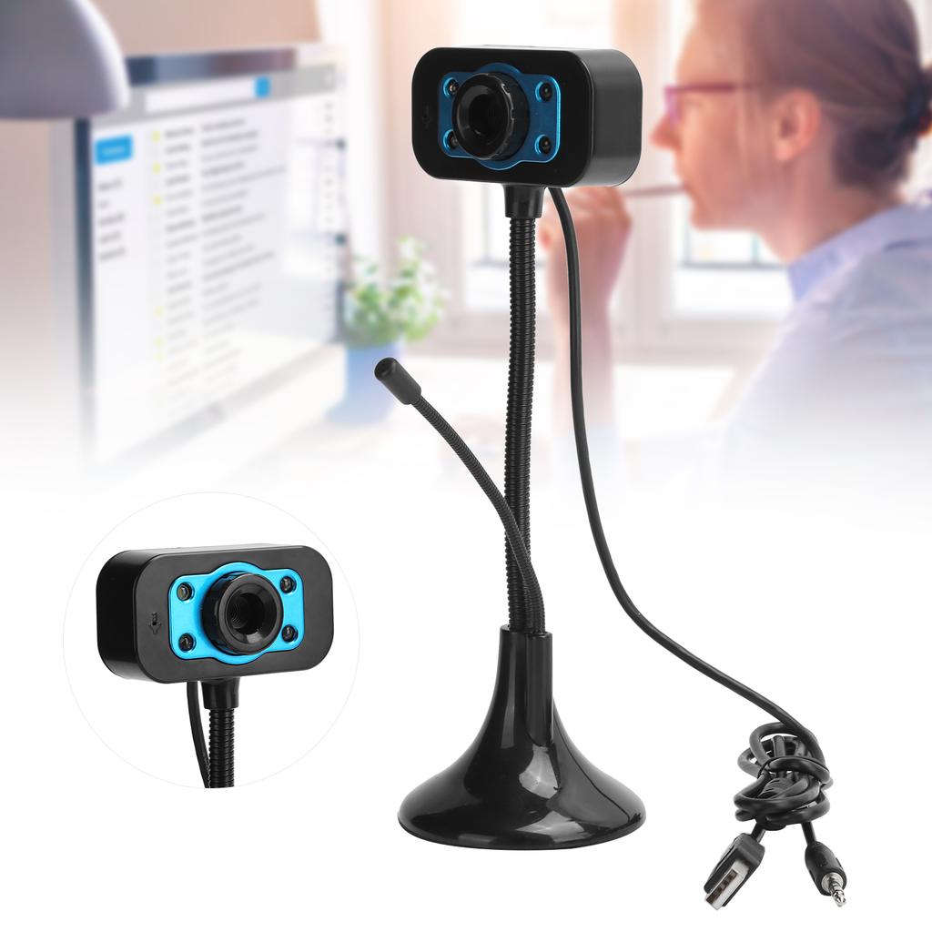 Camera USB Video Webcam DriveFree Manual Focus Adjustment with External Microphone