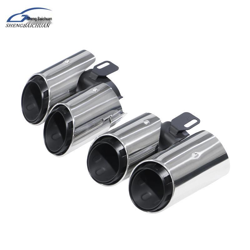 Modified Four-Out Three-Layer Exhaust Pipes for 14-16 Porsche Cayenne, Macan, Panamera Tailpipes