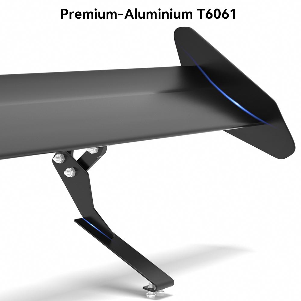 Universal Hatch Adjustable Aluminum GT Rear Trunk Wing Racing Spoiler Black 14#