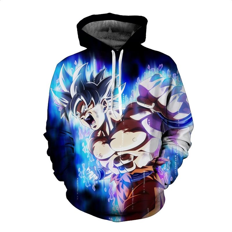 

Аниме Ультра Инстинкт Супер Сайян Гоку Печатный Мужская Мода Худи Dragonball Свитшот Dragon Ball Z S