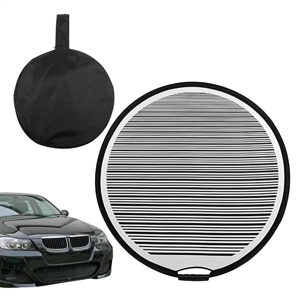 Circular Auto Striped Dent Detecction Board Stripe Light Reflector Board Folding Auto Dent Detecction Board Car Dent Check Tool