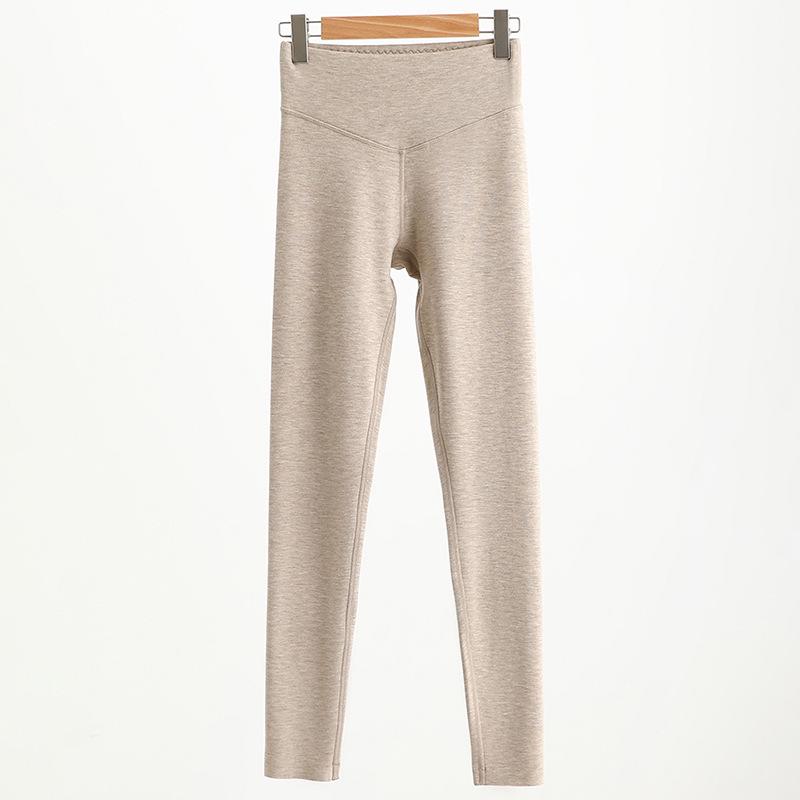 Women's High-Waisted Cashmere Silk Thermal Pants with Antibacterial Fleece Lining