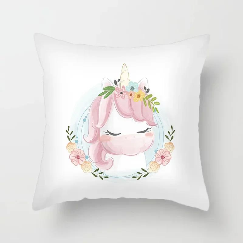 Tierdruck Kissenbezug Cartoonmuster Dekokissen Wohnzimmer Sofa Dekor Zuhause Stuhl Auto Schlafzimmer Dekorative Kissenhülle