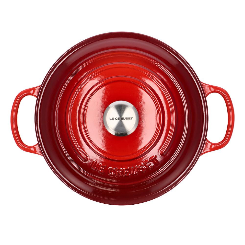 Le Creuset SIGNATURE Signature Cocotte Ronde 22cm Cocotte Ronde Cherry Pot New Life [Le Creuset] Two-handed [Item]