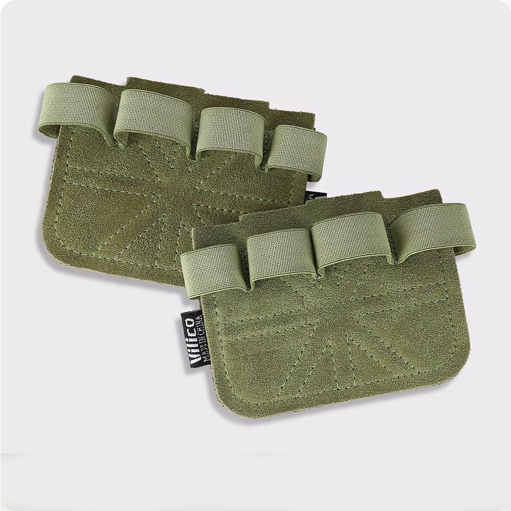 1Pair Leather Gym Gloves Grips Anti-Skid Weightlifting Hand Protect Pad Workout