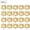 100 PCS 9MM Brass Copper Square Rivets Apparel Shoes Bag Accessories for Leather Decoration