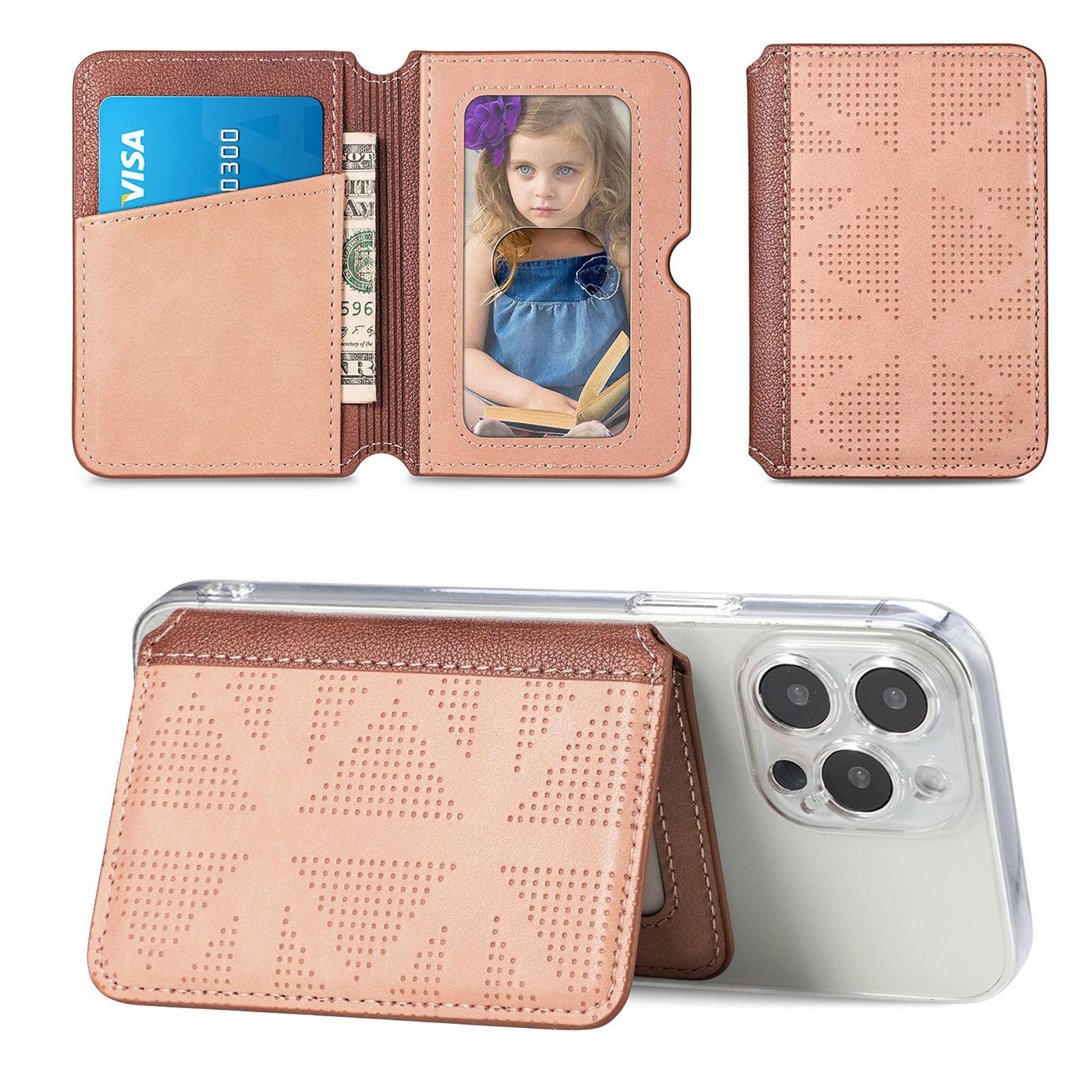 

Mizi Grid Universal Phone Holder Wallet Case Card Slot Holder For Cell Phone iPhone Samsung Huawei Xiaomi Oppo Vivo абрикосовый