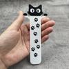 2D Acrylic Flat Black Cat Head and Paw Bookmark Is Perfect for Giving To Cat Lovers, Students, Teachers, Readers and Book Lovers