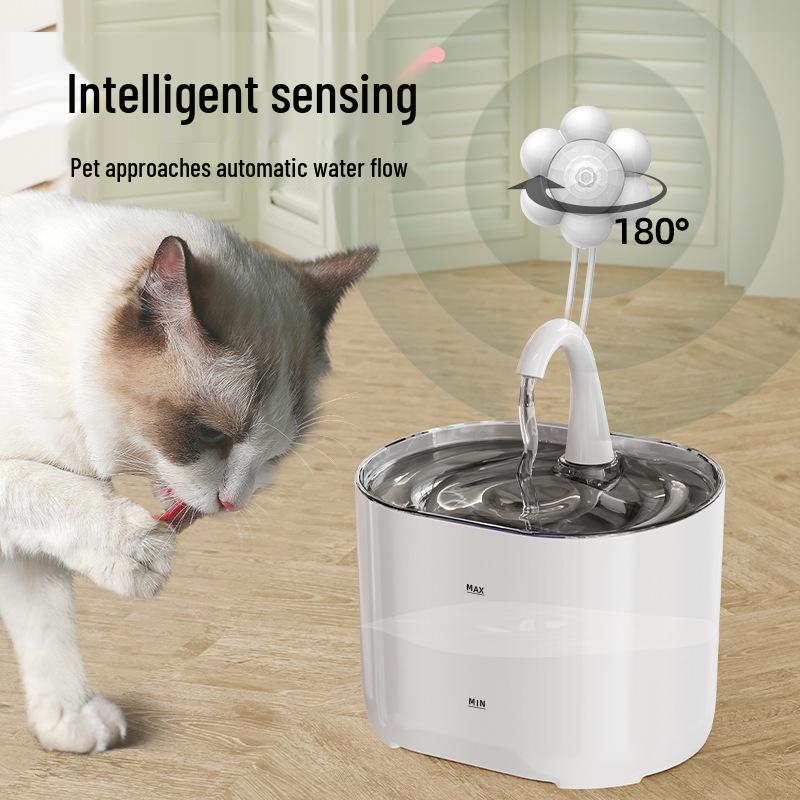 Smart Sensor Cat & Dog Water Fountain with Automatic Circulation & Filtration